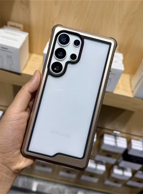 适用三星s25ultra手机壳新款韩国原装galaxys25全包防摔S25Plus金属边框s25u高级感透明s25pro男简约25保护套