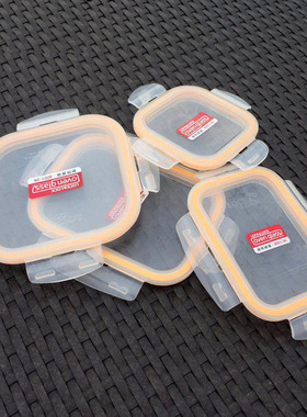 乐扣乐扣玻璃保鲜盒专用盖子正品配件便当盒盖子（带黄色密封圈）