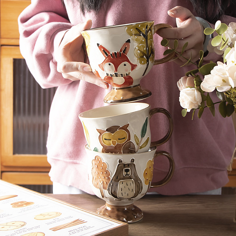 高级陶瓷早餐杯水杯杯子家用喝水办公2026新款牛奶咖啡杯马克水杯