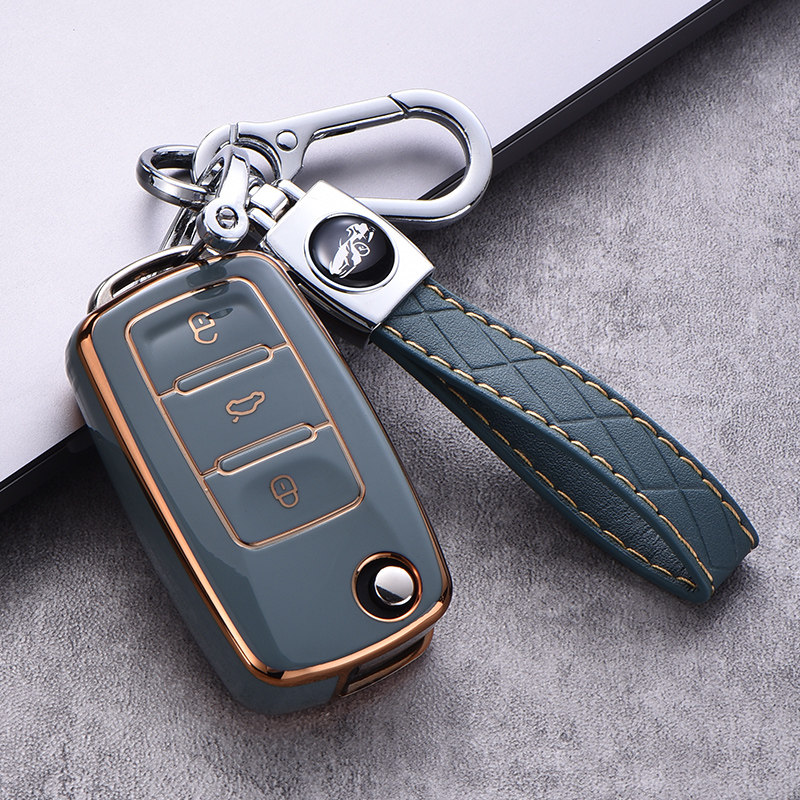适用2021款大众速腾钥匙套一汽17款21款一键启动速腾汽车壳扣包女