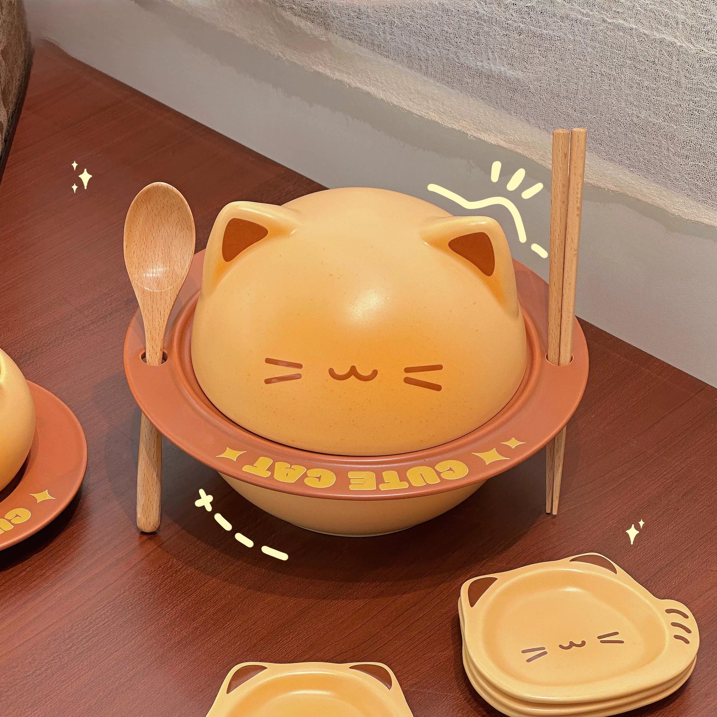 辰戌家居泡面碗陶瓷餐具可爱家用米饭碗菜盘子汤碗,餐饮具,泡面碗,淘宝优惠券,粉丝福利购,淘宝优惠卷