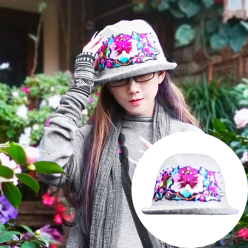 杨丽萍同款官方民族风春冬礼帽