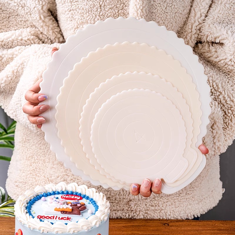 4寸6寸8寸10寸蛋糕底托可重复使用食品级塑料托盘家用蛋糕垫垫片