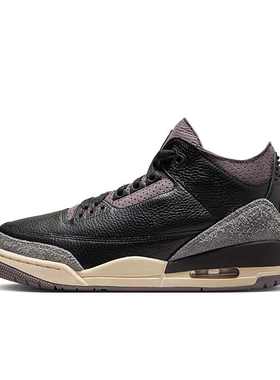 Air Jordan 3 黑色 运动休闲 舒适百搭复古中帮篮球鞋 FZ4811-001