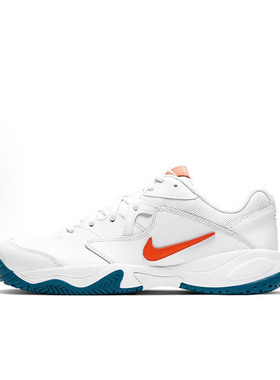 Nike Court Lite 2 白橙蓝男子运动休闲舒适低帮网球鞋AR8836-105