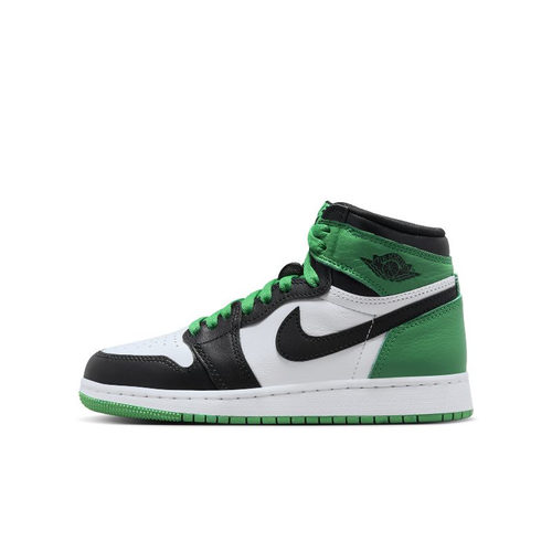AJ1黑绿脚趾高帮复古篮球鞋