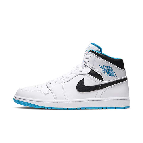 Air Jordan 1 Mid AJ1 男 激光蓝 白蓝 中帮篮球鞋554724-141