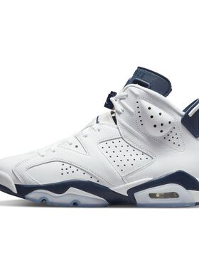Air Jordan 6 AJ6 白蓝 午夜蓝 男高帮复古休闲篮球鞋CT8529-141