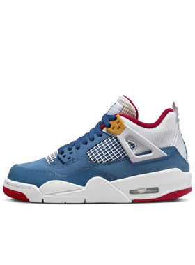 Air Jordan 4 AJ4蓝白红GS运动休闲复古潮流中帮篮球鞋DR6952-400