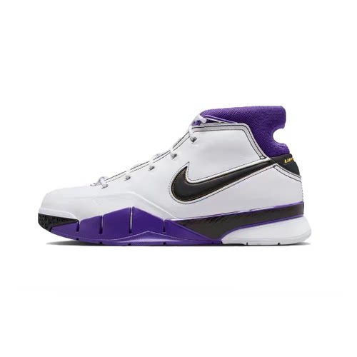 Nike白紫黑男高帮运动篮球鞋