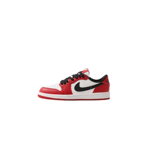 AJ1红白色儿童低帮篮球鞋