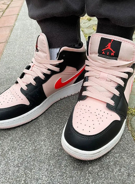 Air Jordan 1 GS AJ1 Mid 女 中帮休闲篮球鞋554725-604-093