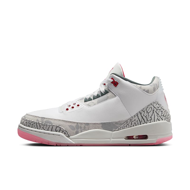 AJ3男款米灰粉中帮复古篮球鞋