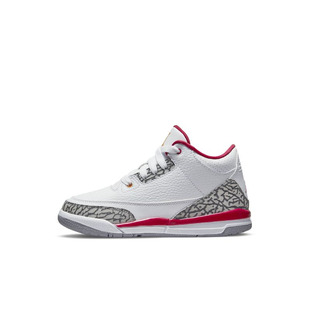 AJ3 Jordan 126 红雀白酒红高帮休闲篮球鞋 429487 幼童 Air