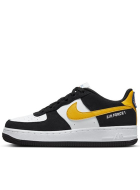 Nike Air Force 1 GS AF1 空军一号 黑白黄 女低帮板鞋DH9597-002