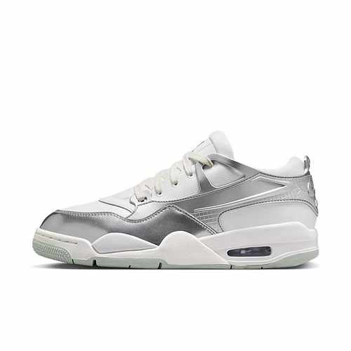 AJ4银白色女款低帮篮球鞋