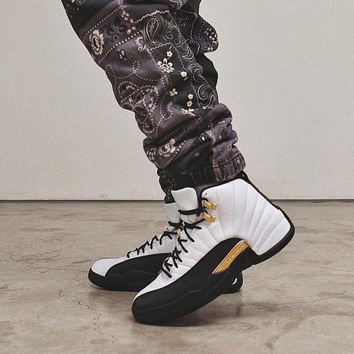 Air Jordan 12 AJ12 男金扣黑白金高帮复古篮球鞋CT8013-170