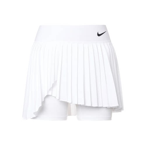 Nike白色女款纯色LOGO网球短裙