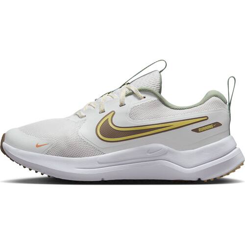 Nike灰黄棕GS大童低帮跑步鞋