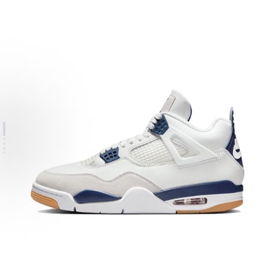 JordanAJ4白蓝中帮篮球鞋男款