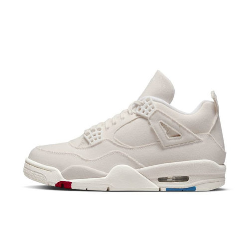 Air Jordan 4 AJ4米白帆布女子中帮复古休闲运动篮球鞋DQ4909-100
