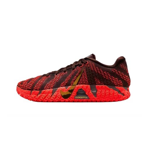 NikeJa3红金色低帮篮球鞋