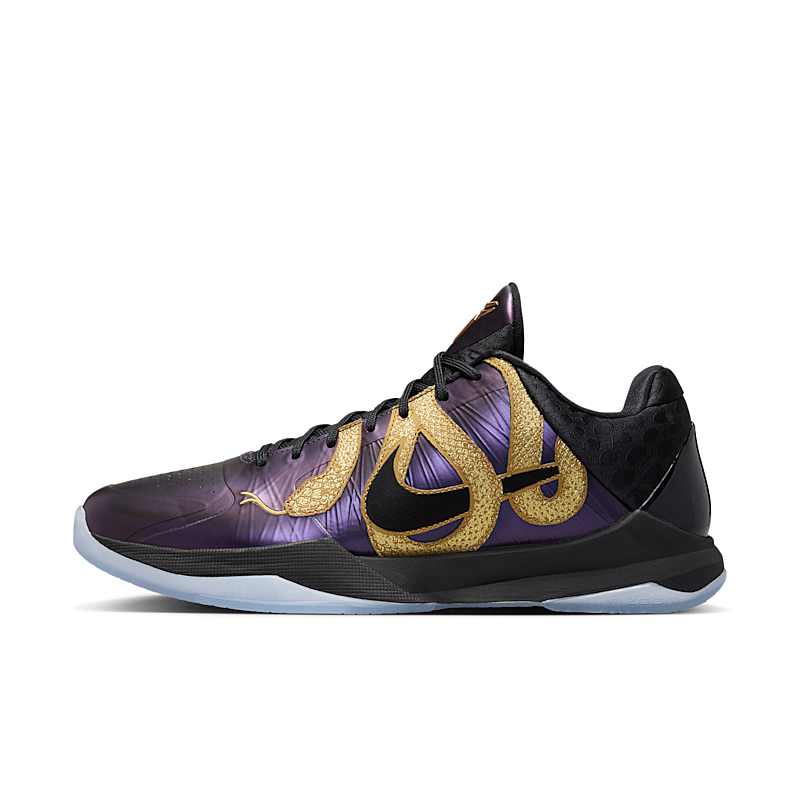 Nike Kobe 5 黑紫金 男子 运动休闲时尚舒适低帮篮球鞋IB4481-500