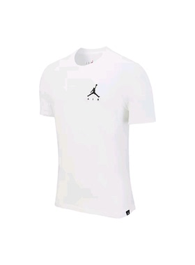 Jordan 白色 男款 纯色LOGO 休闲运动短袖T恤DA6800-100