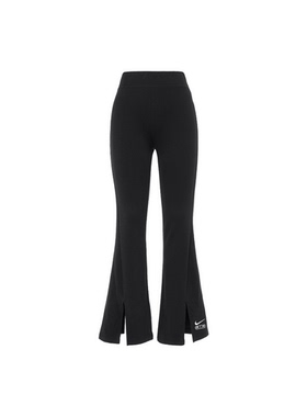 Nike Air 黑色 女款 纯色开衩紧身休闲长裤FN1892-010