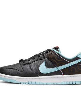 Nike Dunk Low 理发店 黑蓝 复古 男低帮运动休闲板鞋DH7614-001