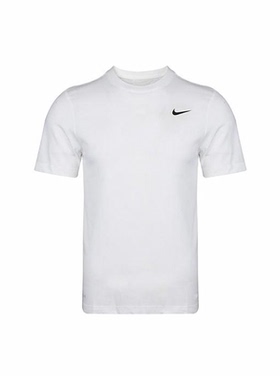 Nike Dri-fit 白色 男款 圆领印花LOGO休闲运动短袖T恤AR6030-100