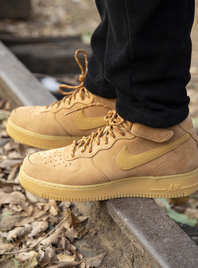 Nike Air Force 1 Mid 空军一号 小麦色 男款中帮板鞋 DJ9158-200