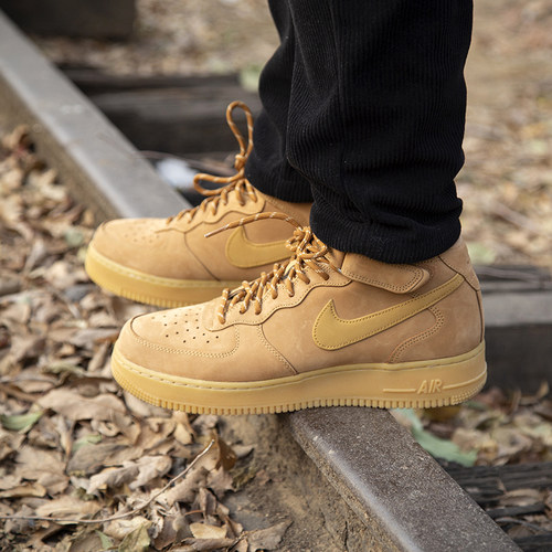 Nike Air Force 1 Mid 空军一号 小麦色 男款中帮板鞋 DJ9158-200
