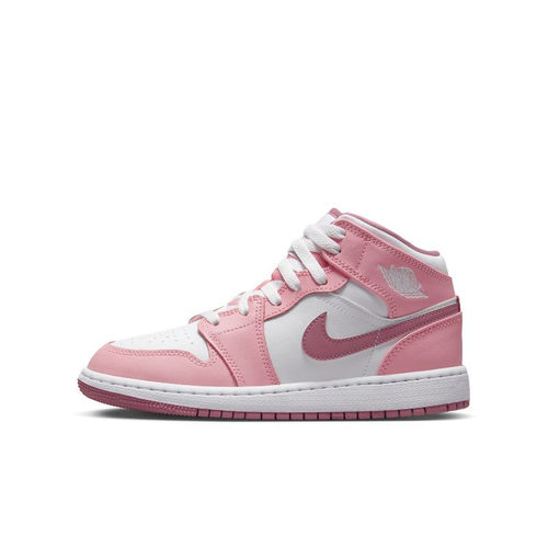 Air Jordan 1 Mid GS AJ1 粉白女中帮复古休闲篮球鞋DQ8423-616