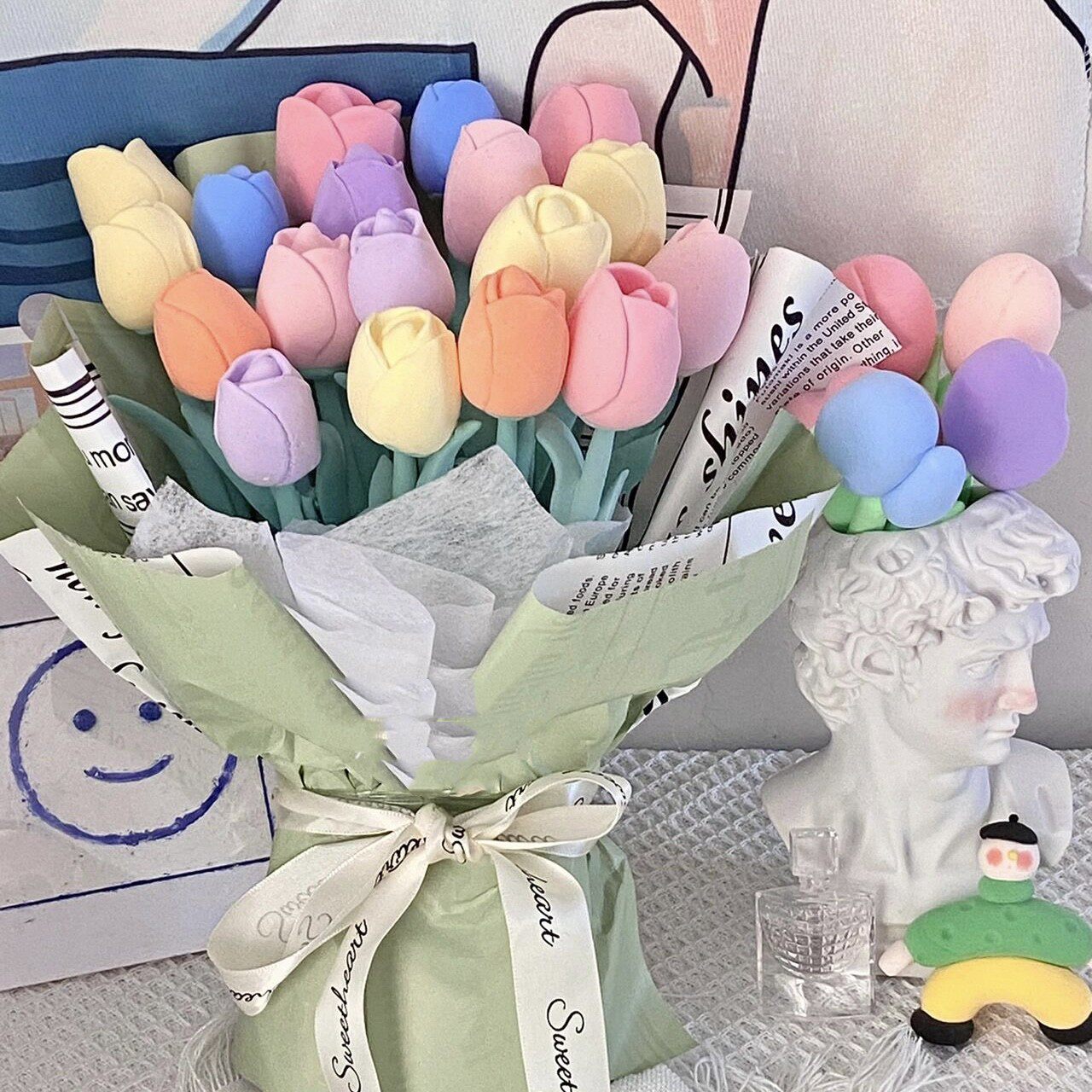 超轻粘土花束手工diy材料包套装生日自制礼品儿童节创意太空泥