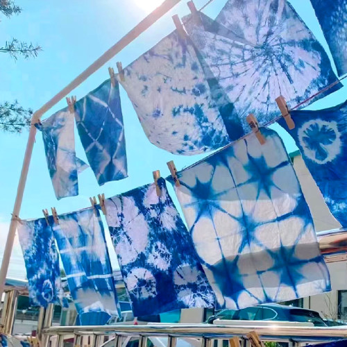 植物敲拓染全棉布纯棉方巾拓印手工DIY亲子趣味活动白布定制尺寸