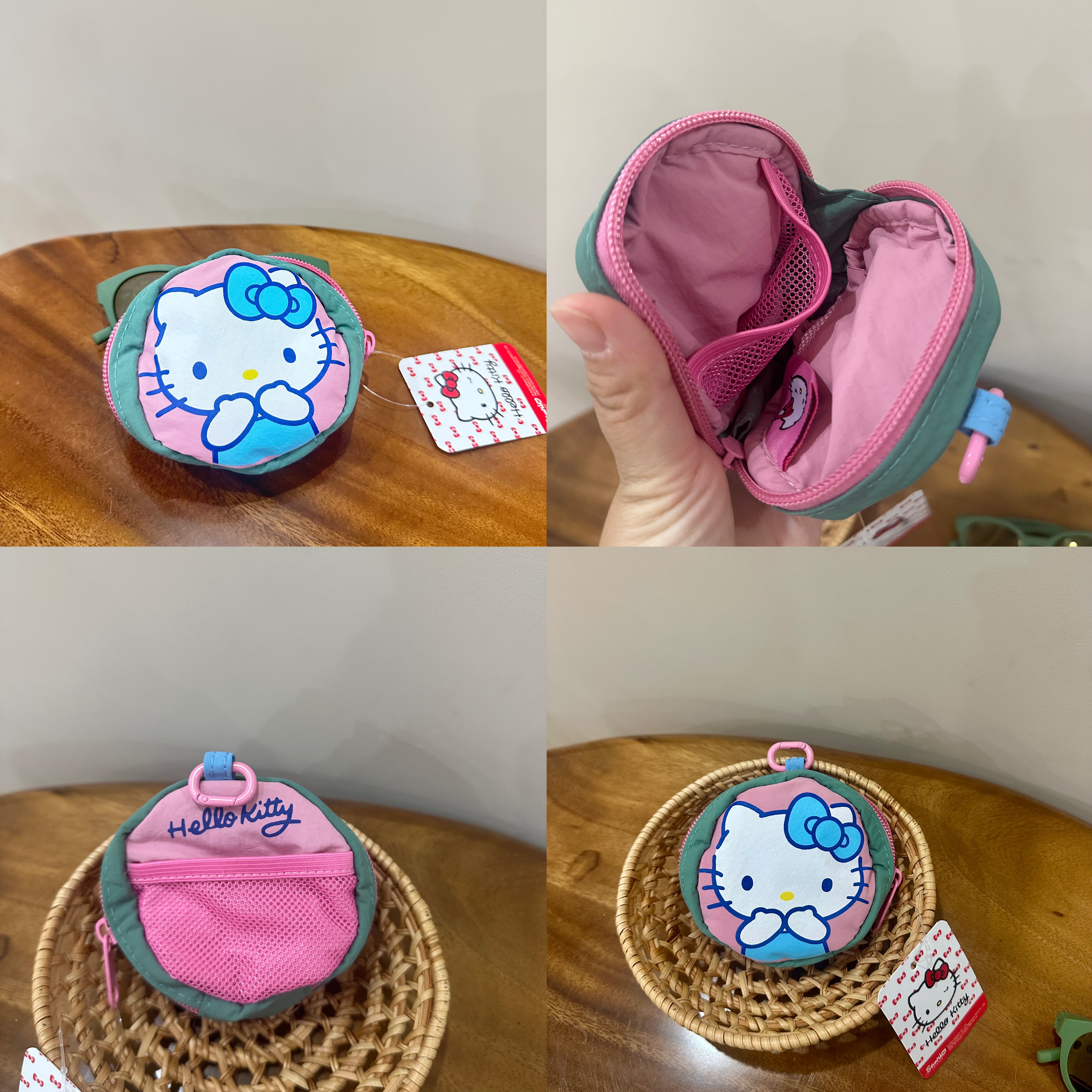 现货日系凯蒂猫零钱包挂包尼龙硬创意零钱包