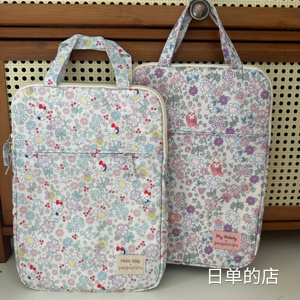 电脑包11寸12寸日系花卉kitty兔子可爱卡通手提iPad平板电脑包