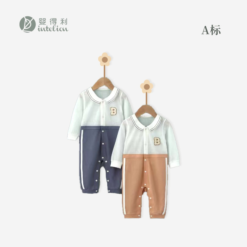 婴儿衣服夏季A类透气爬服图片