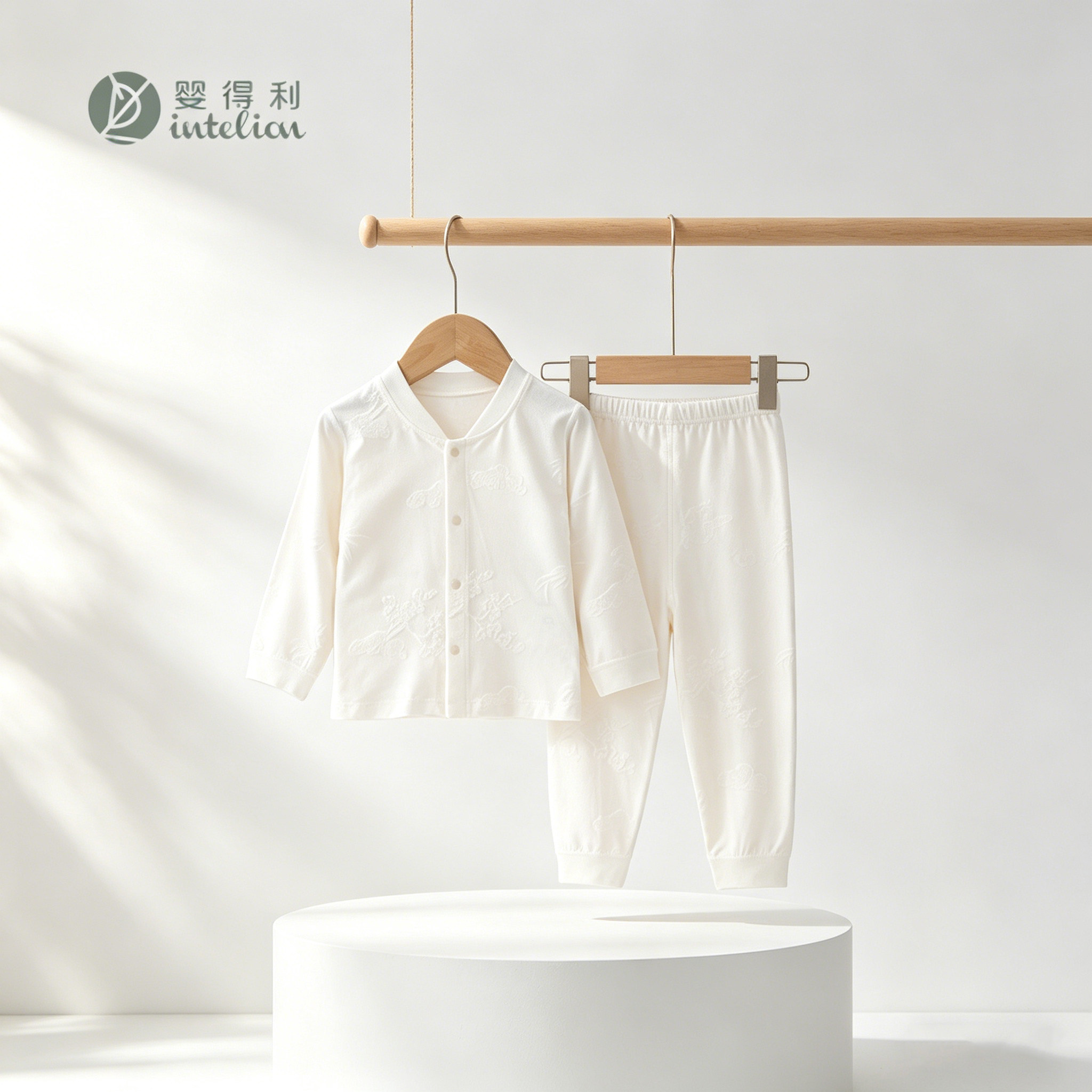婴得利莫代尔开胸春秋家居套装图片