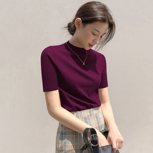卡卡帝馆冰丝针织衫女夏季新款