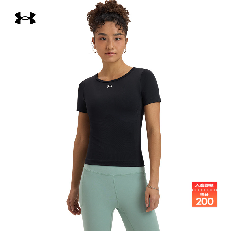 安德玛官方UA Seamless女子训练健身运动短袖T恤1379149