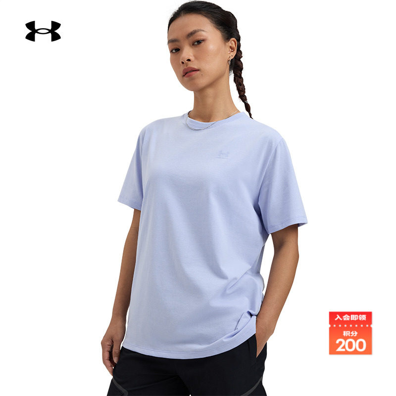 安德玛官方UA春夏BF女子简约运动休闲短袖T恤1387318