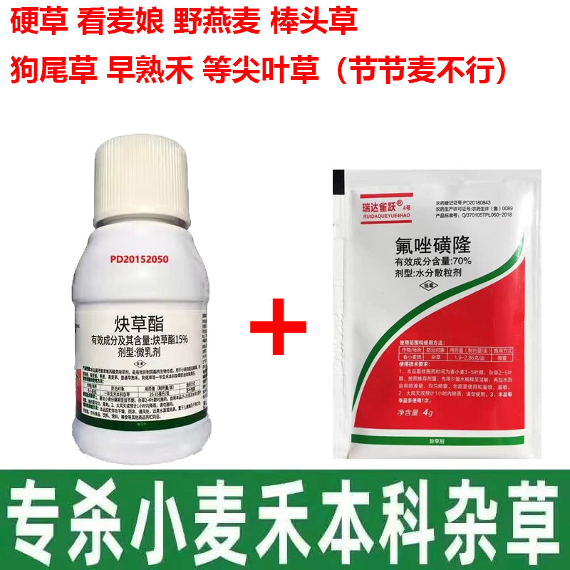 炔草酯 氟唑磺隆4g小麦除草剂燕麦雀麦看麦娘除草剂