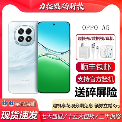 OPPO A5 5G 抗摔耐用小直屏 6500mAh大电池 立体双扬5G智能手机