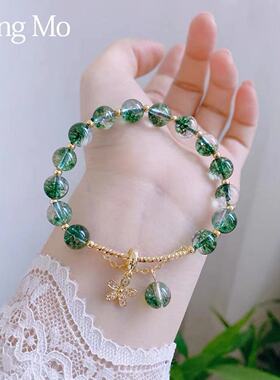 樱花绿幽灵手链女巴洛克手链小众设计简约森系ins