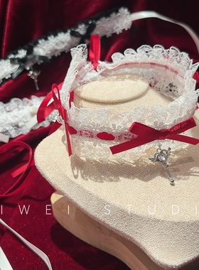 「洛丽塔女仆风」puppy蝴蝶结爱心choker少女jk绑带约会情侣脖带