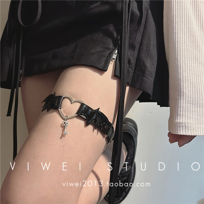 VIWEI辣妹小恶魔腿环桃心腿饰