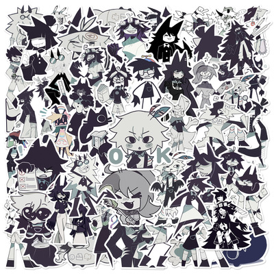 50张行为基准动画笔记本卡通贴纸