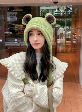 针织帽毛线帽出游甜美可爱女秋冬